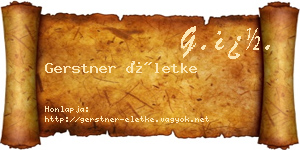 Gerstner Életke névjegykártya